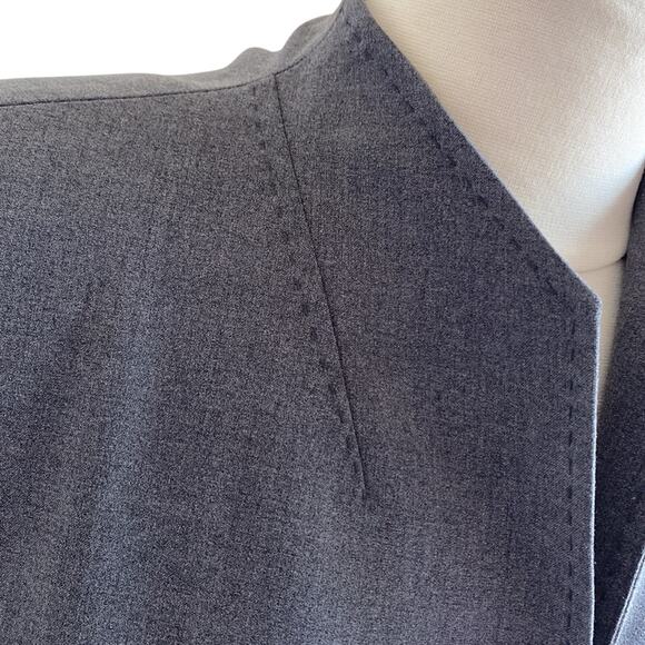 BLOOMINGDALES Blazer Women’s Size 16 GreyTop Stitched Corpcore Classic - Picture 5 of 9